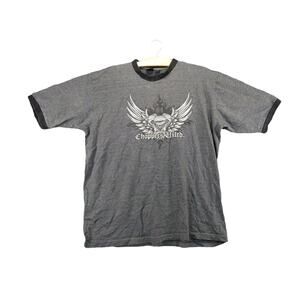 Vintage Mens Emergency Exit Choppers Unltd #84 T Shirt SZ XL Gray Biker